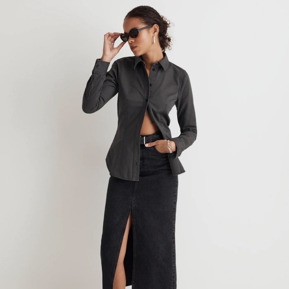Madewell‎ • Darted Button-Up Shirt in (Re)generative Chino - Picture 1 of 8